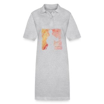 Wing Chun - Stanley/Stella Frauen Bio-Polokleid PAIGER - Grau meliert - Vorne