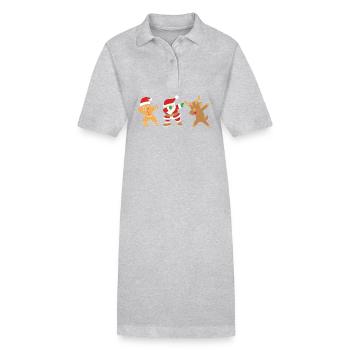 bonhomme en pain d’épice Coeur en pain d’épice Snacking en pain d’épice - Robe polo bio PAIGER Stanley/Stella Femme - gris chiné - Devant