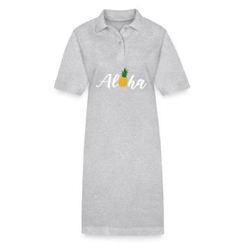 Ananas Aloha - Robe polo bio PAIGER Stanley/Stella Femme - gris chiné - Devant