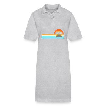 Schulbusfahrer Schulbus - Stanley/Stella Frauen Bio-Polokleid PAIGER - Grau meliert - Vorne