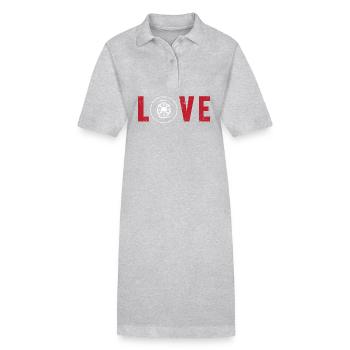 Schulbusfahrer Schulbus - Stanley/Stella Frauen Bio-Polokleid PAIGER - Grau meliert - Vorne