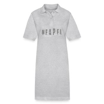 Horizon de Naples - Robe polo bio PAIGER Stanley/Stella Femme - gris chiné - Devant