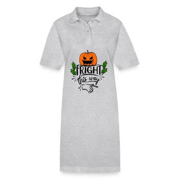 Hier entlang: Halloween - Stanley/Stella Frauen Bio-Polokleid PAIGER - Grau meliert - Vorne