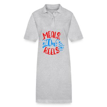 Mahlzeiten auf Rollen - Stanley/Stella Frauen Bio-Polokleid PAIGER - Grau meliert - Vorne