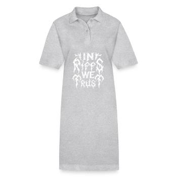 In Riffs we trust - Heavy Metal - Musik - Stanley/Stella Frauen Bio-Polokleid PAIGER - Grau meliert - Vorne