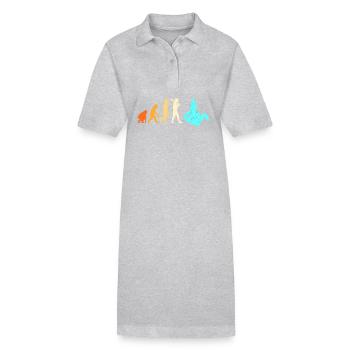 Jiu Jitsu Selbstverteidigung - Stanley/Stella Frauen Bio-Polokleid PAIGER - Grau meliert - Vorne