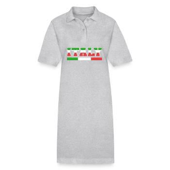 Italy - Stanley/Stella PAIGER Organic Women’s Polo Dress - heather grey - Front