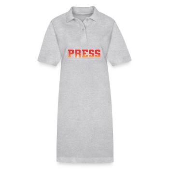 Author Press (Media) - Stanley/Stella PAIGER Organic Women’s Polo Dress - heather grey - Front