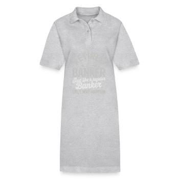Banquier retraité Pension de banquier - Robe polo bio PAIGER Stanley/Stella Femme - gris chiné - Devant