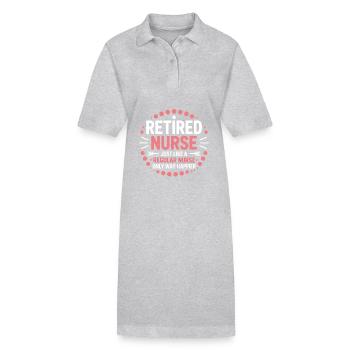Rentnerin Pflege Krankenschwester Rente - Stanley/Stella Frauen Bio-Polokleid PAIGER - Grau meliert - Vorne