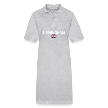 Birmingham Grande-Bretagne Drapeau britannique - Robe polo bio PAIGER Stanley/Stella Femme - gris chiné - Devant