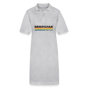 Birmingham Royaume-Uni Vintage Britannique - Robe polo bio PAIGER Stanley/Stella Femme - gris chiné - Devant