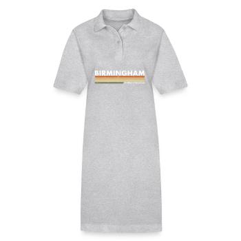 Birmingham Royaume-Uni Vintage Britannique - Robe polo bio PAIGER Stanley/Stella Femme - gris chiné - Devant