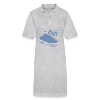 Mon bateau Mes règles Bateau à moteur - Robe polo bio PAIGER Stanley/Stella Femme - gris chiné - Devant