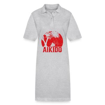 Aïkido - Robe polo bio PAIGER Stanley/Stella Femme - gris chiné - Devant