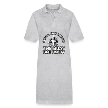 Sweat Sacrifice Succès La trinité Muay Thai - Robe polo bio PAIGER Stanley/Stella Femme - gris chiné - Devant