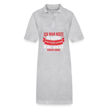 Mein Psychologe will euch alle kennenlernen - Stanley/Stella Frauen Bio-Polokleid PAIGER - Grau meliert - Vorne