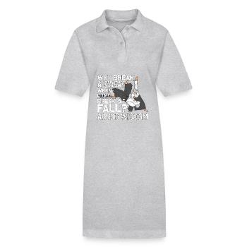 Sagesse de l’Aïkido - Robe polo bio PAIGER Stanley/Stella Femme - gris chiné - Devant