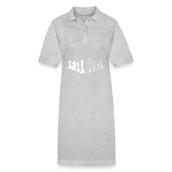 Des pièces d’échecs d’échecs - Robe polo bio PAIGER Stanley/Stella Femme - gris chiné - Devant