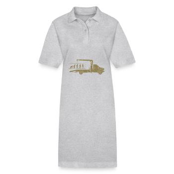 Dépanneuse Evolution Silhouette Minimaliste - Robe polo bio PAIGER Stanley/Stella Femme - gris chiné - Devant