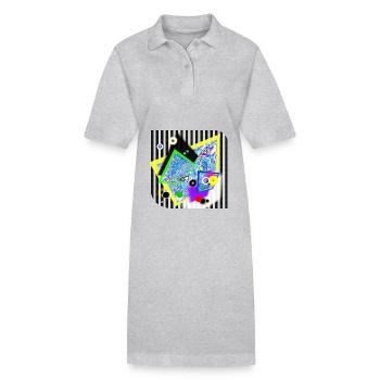 Buntes Leben - Stanley/Stella Frauen Bio-Polokleid PAIGER - Grau meliert - Vorne