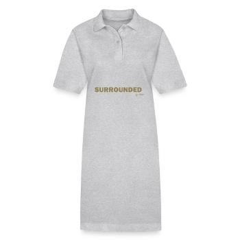 Surrounded by Idiots Funny Sayings - Stanley/Stella PAIGER Organic Women’s Polo Dress - heather grey - Front