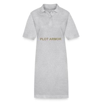 Lustige Sprüche über Plot Armor im Kino - Stanley/Stella Frauen Bio-Polokleid PAIGER - Grau meliert - Vorne