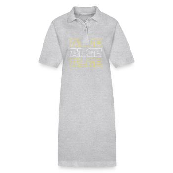 Lustiges Alge-Motiv für echte Partyfans - Stanley/Stella Frauen Bio-Polokleid PAIGER - Grau meliert - Vorne