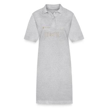 Jet Engine Blueprint – pour les passionnés d’aviation - Robe polo bio PAIGER Stanley/Stella Femme - gris chiné - Devant