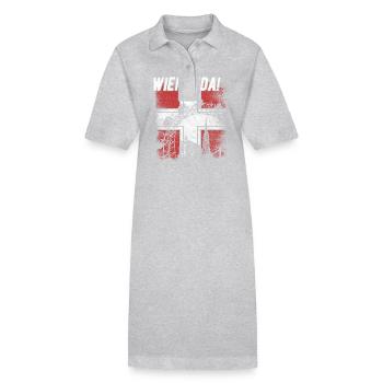 Wien Oida Lokalpatriotismus Und Wiener Humor - Stanley/Stella Frauen Bio-Polokleid PAIGER - Grau meliert - Vorne