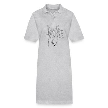 Justitia ist die Göttin der Gerechtigkeit - Stanley/Stella Frauen Bio-Polokleid PAIGER - Grau meliert - Vorne