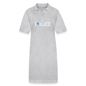 Police Brand Police - Stanley/Stella PAIGER Organic Women’s Polo Dress - heather grey - Front