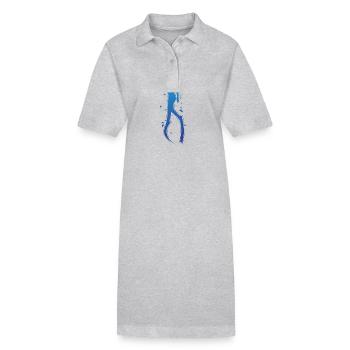Plongée en apnée une seule fois - Robe polo bio PAIGER Stanley/Stella Femme - gris chiné - Devant