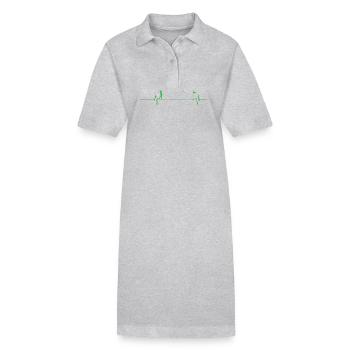 Herzschlag für den Golf Sport Trendsport Abschlag - Stanley/Stella Frauen Bio-Polokleid PAIGER - Grau meliert - Vorne