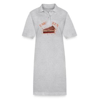 Cake Queen Gebäck Kuchen backen Konditorei - Stanley/Stella Frauen Bio-Polokleid PAIGER - Grau meliert - Vorne