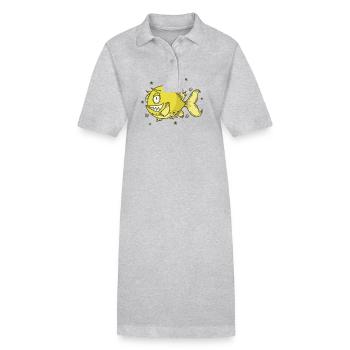 Cowfish Longhorn Valise Aquarium - Robe polo bio PAIGER Stanley/Stella Femme - gris chiné - Devant