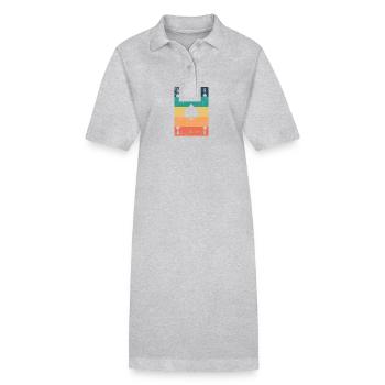 Pik Ass Poker or Skat Card Game - Stanley/Stella PAIGER Organic Women’s Polo Dress - heather grey - Front