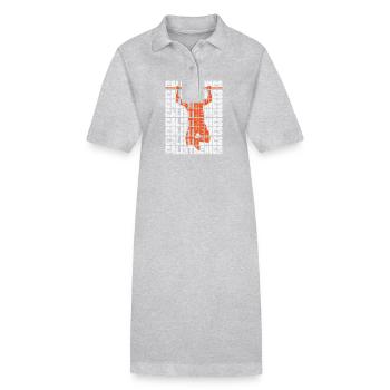 Calisthenics Pull-Up Bar Fitness Workout - Robe polo bio PAIGER Stanley/Stella Femme - gris chiné - Devant