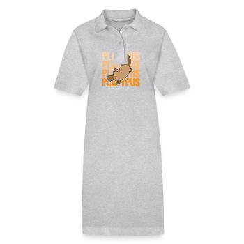 Platypus Outback Schnabeltier Australien - Stanley/Stella Frauen Bio-Polokleid PAIGER - Grau meliert - Vorne