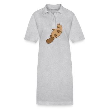 Schnabeltier Outback Australien Tier - Stanley/Stella Frauen Bio-Polokleid PAIGER - Grau meliert - Vorne
