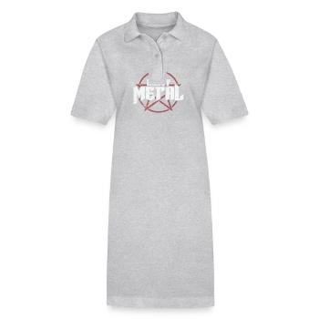 Heavy Metal Music Band Genre Bass - Robe polo bio PAIGER Stanley/Stella Femme - gris chiné - Devant