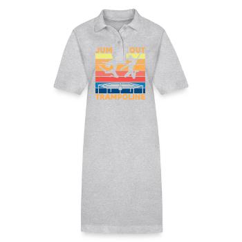 Jump it out Trampoline - Robe polo bio PAIGER Stanley/Stella Femme - gris chiné - Devant