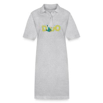 Oiseau dodo de l’île Maurice - Robe polo bio PAIGER Stanley/Stella Femme - gris chiné - Devant