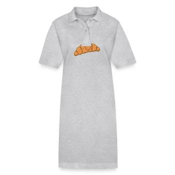 Brot Bäcker Hörnchen Coissant Backware - Stanley/Stella Frauen Bio-Polokleid PAIGER - Grau meliert - Vorne