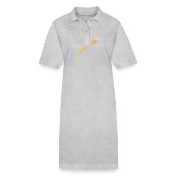 Étoile Filante, Espace, Astéroïde - Robe polo bio PAIGER Stanley/Stella Femme - gris chiné - Devant