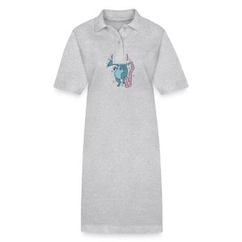 kleine Ratte Haustier Nagetier - Stanley/Stella Frauen Bio-Polokleid PAIGER - Grau meliert - Vorne