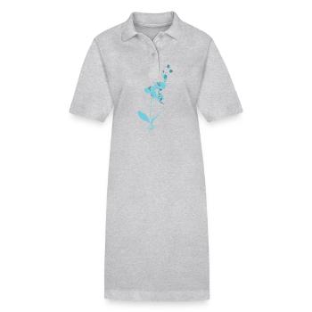 Pflanze Orchidee Blume Pflanze - Stanley/Stella Frauen Bio-Polokleid PAIGER - Grau meliert - Vorne