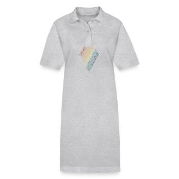 Musik Violinschlüssel Wolke aus Noten Musikton - Stanley/Stella Frauen Bio-Polokleid PAIGER - Grau meliert - Vorne