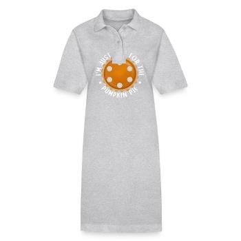 Tarte à la citrouille Cadeau de tarte à la citrouille - Robe polo bio PAIGER Stanley/Stella Femme - gris chiné - Devant