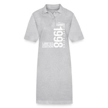 December 1998 December Anniversary December 1998 - Stanley/Stella PAIGER Organic Women’s Polo Dress - heather grey - Front